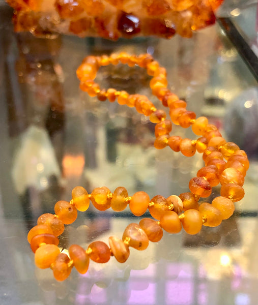 13in honey amber baby necklace