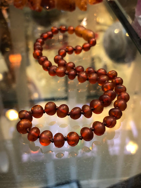 13in bourbon amber baby necklace