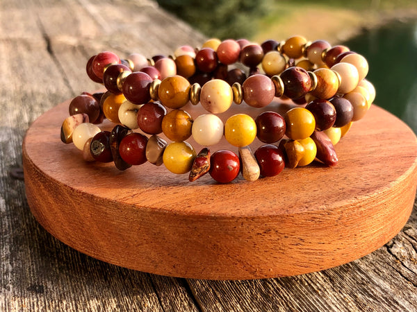 6mm Mookaite (3 designs) bracelets